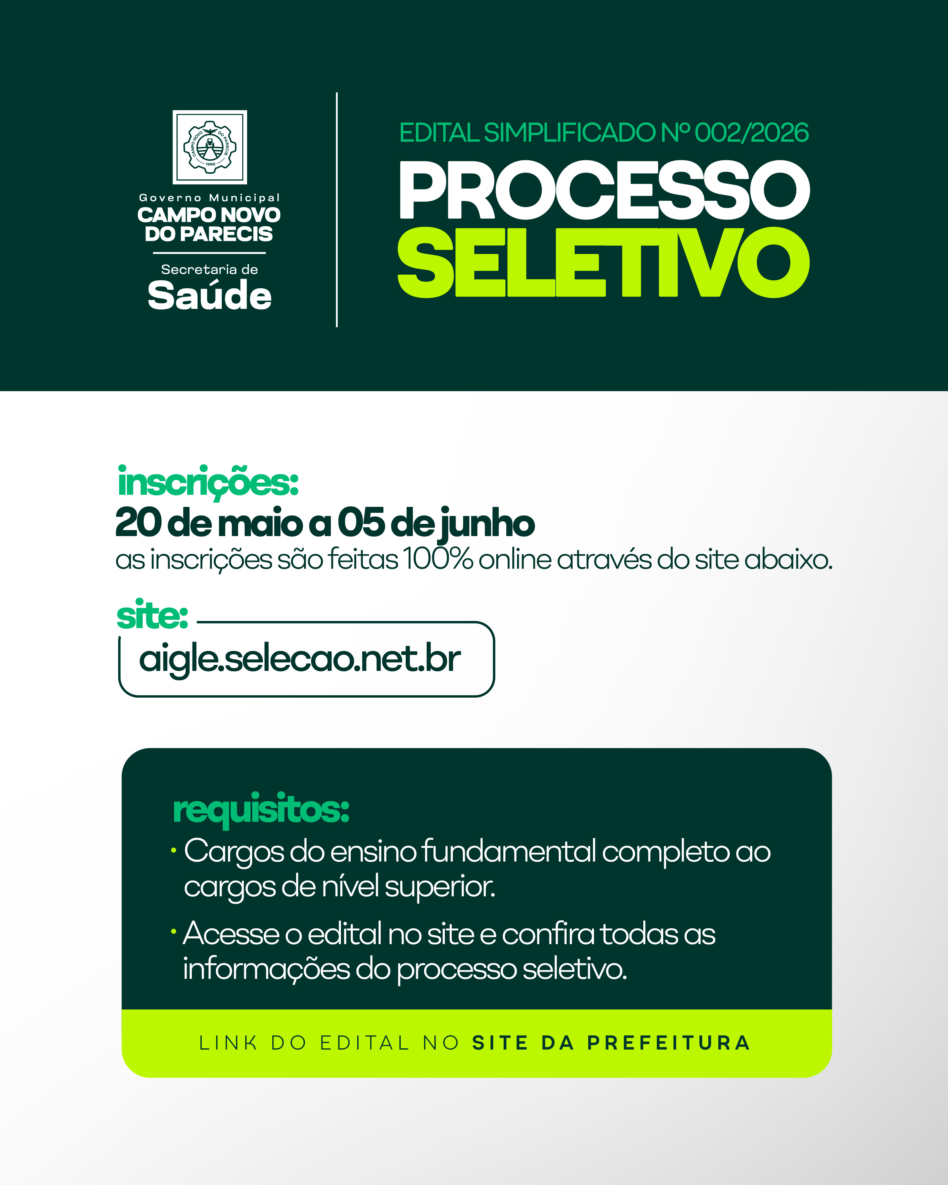  Imagem - SELETIVO SAUDE 